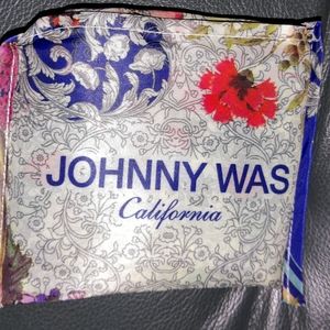 JOHNNY WAS BOHO PRINT REUSABLE FOLDABLE NYLON SHOPPING TO…